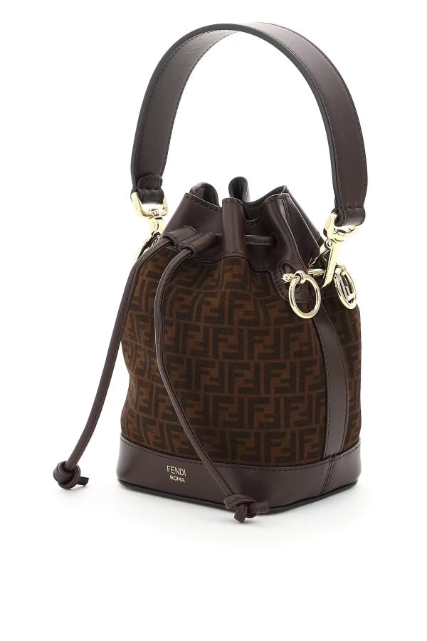 FENDI FF MINI WILDLEDER UND LEDER MON TRÉSOR BEUTELTASCHE