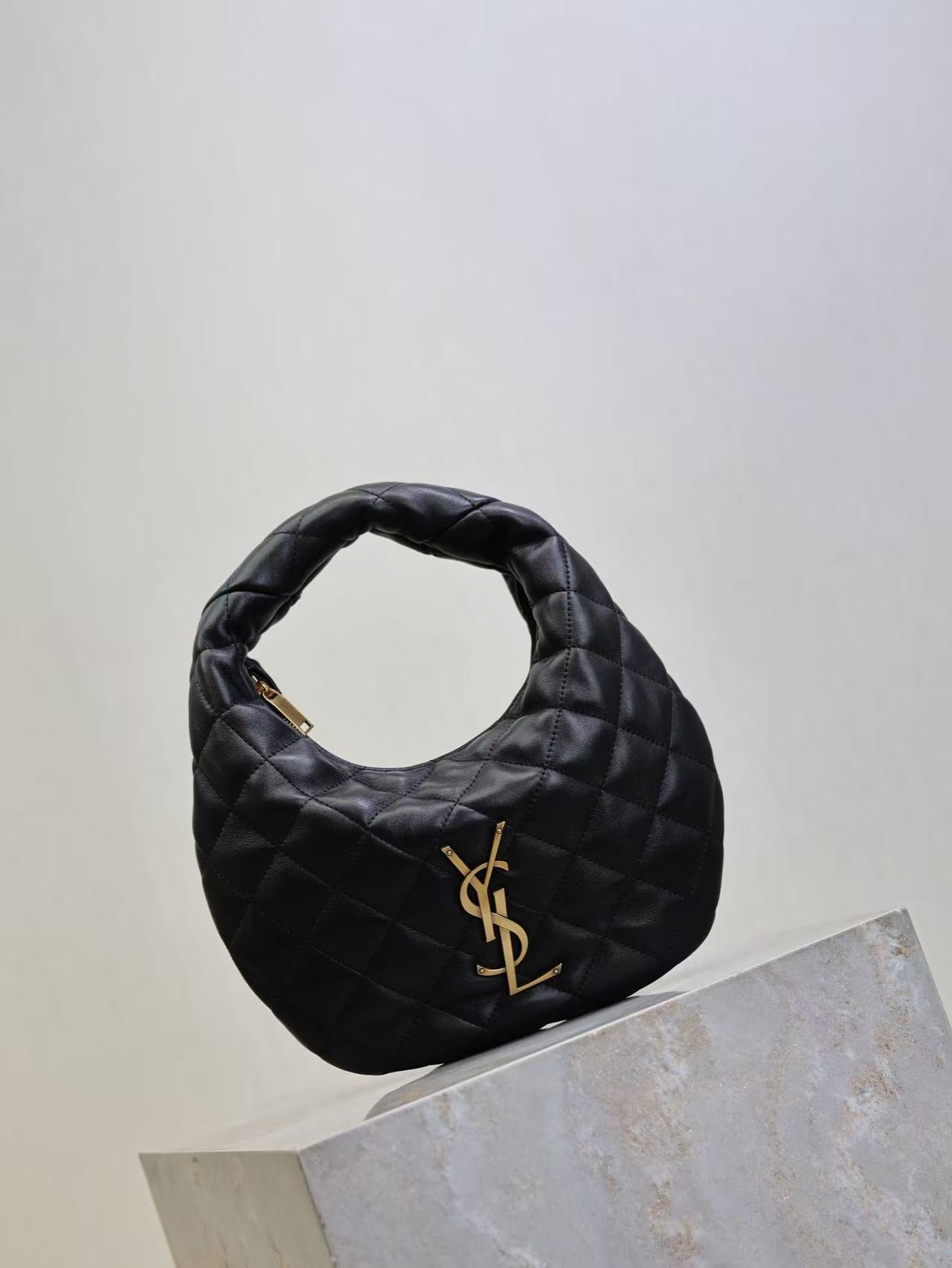 YSL Icarino Icare Mini-Tasche Schwarz Lammleder