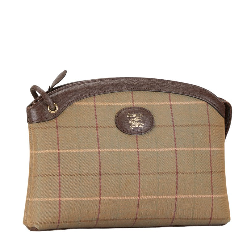 Burberry Check Canvas Leder Abendtasche Bag