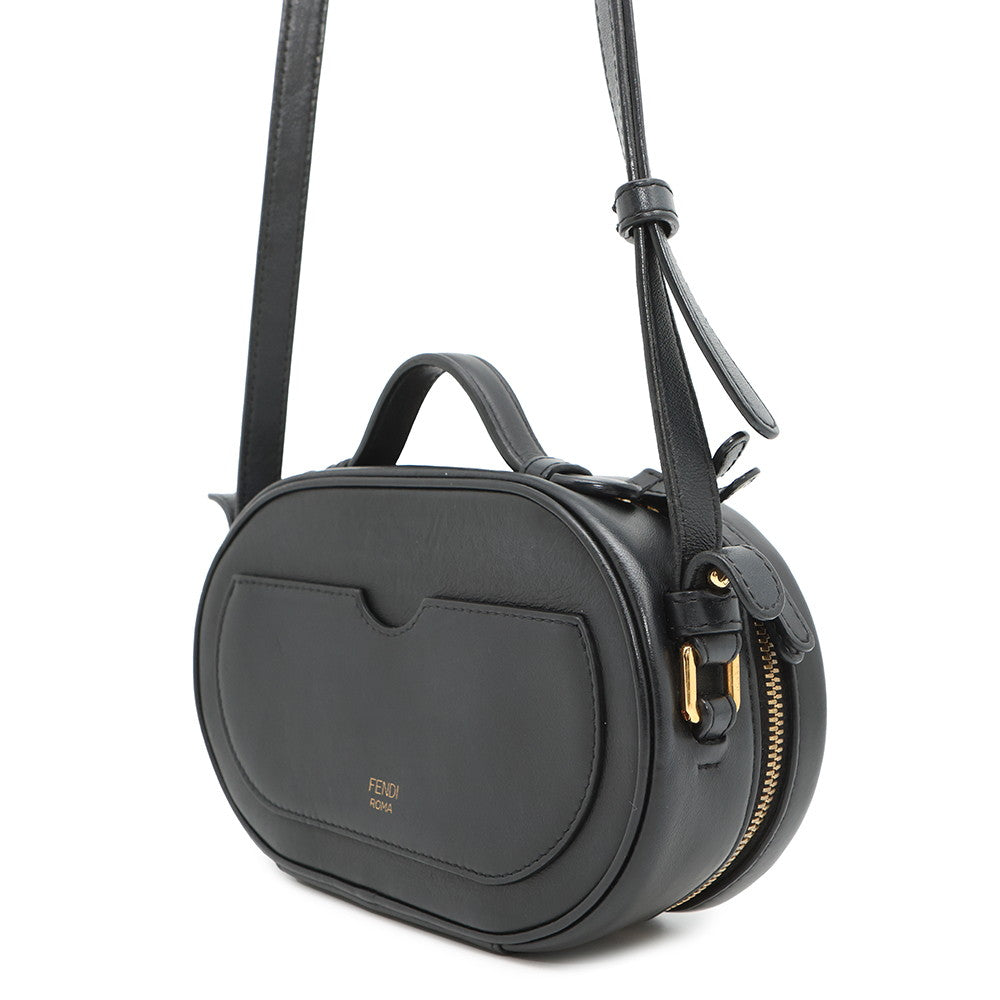 FENDI Orlock Camera Umhängetasche Schwarz8BS058 Leder Größe Mini
