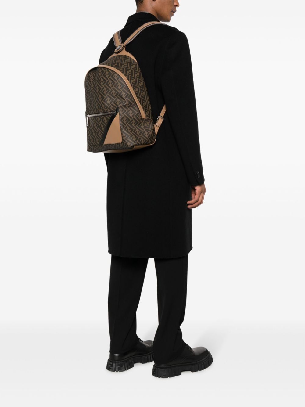 FENDI Diagonally Designed Medium Rucksack - 33 x 43 x 14 cm