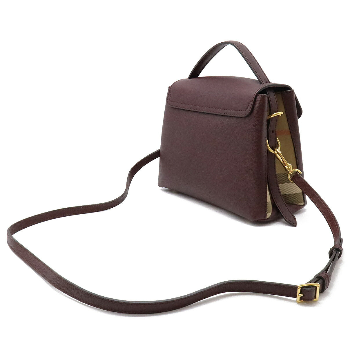 Burberry Check Canvas Leder 2way Bag