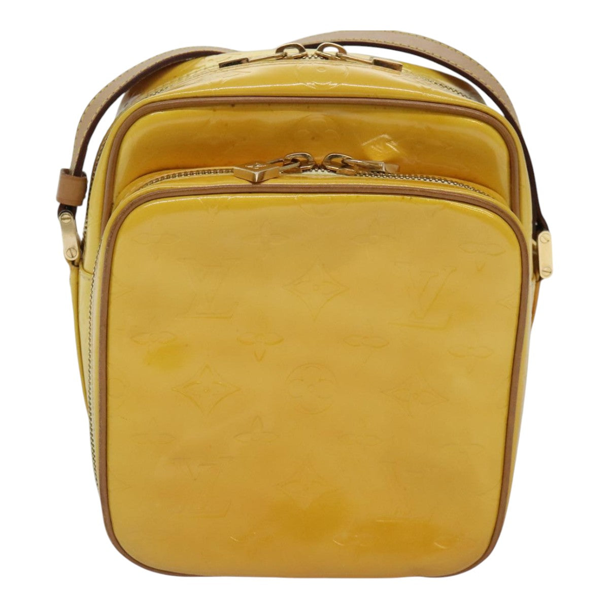 Pochette Accessoires Crossbody Patent Gelb