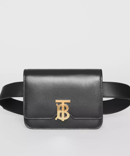Burberry Belted Leather TB Bag Black | Studio Nafay