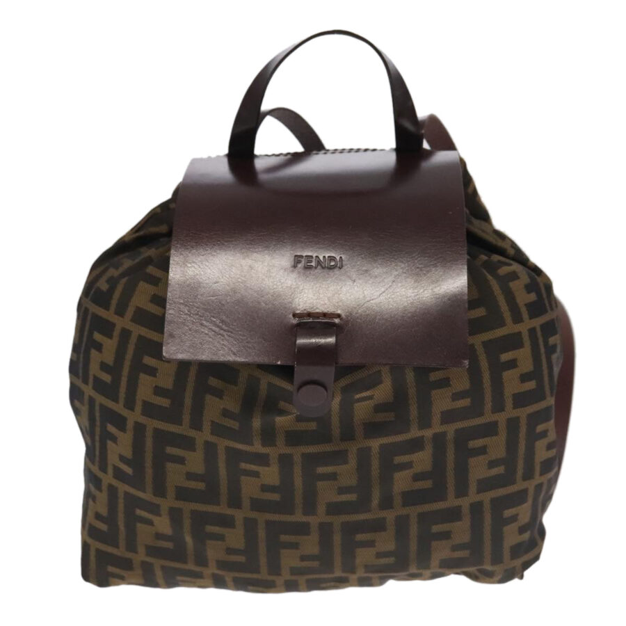 Fendi Brown Canvas Backpack Warenkorb () | Studio Nafay
