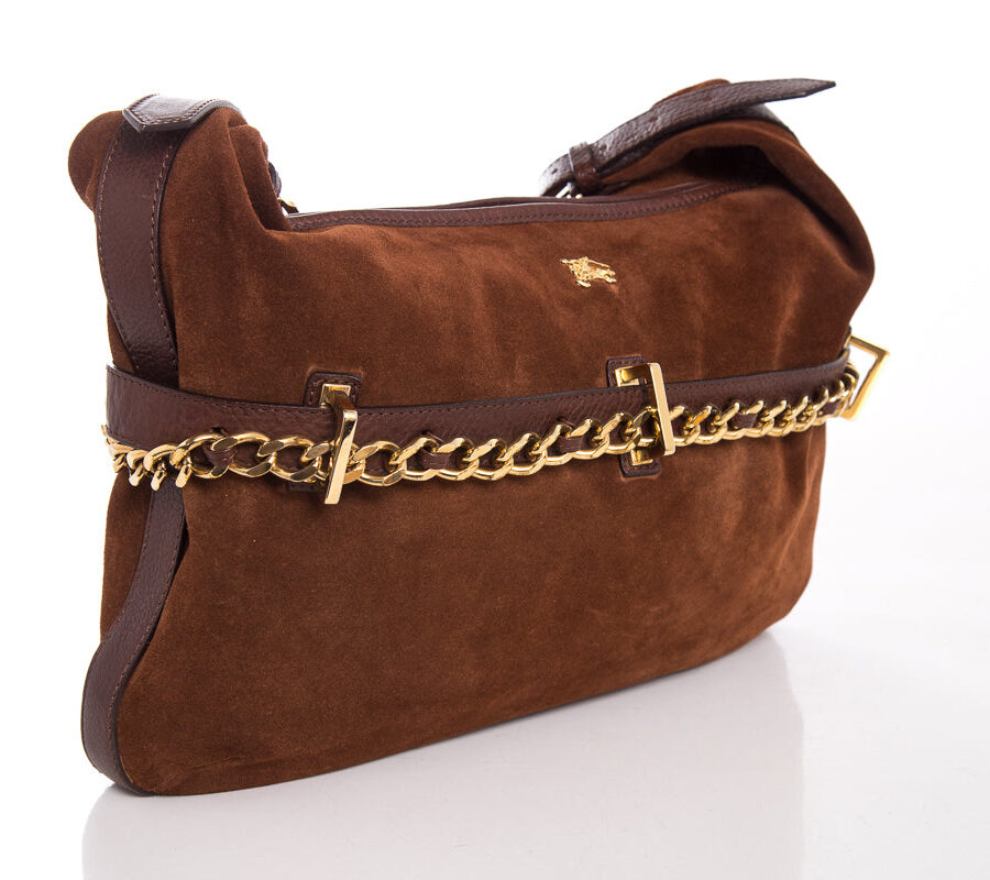 Burberry Brown Suede Hobo | Studio Nafay