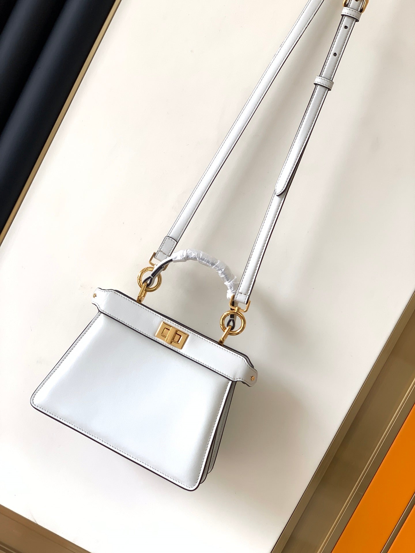 Peekaboo ISeeU Petite 20 Bag Weiß Lambskin Ghw