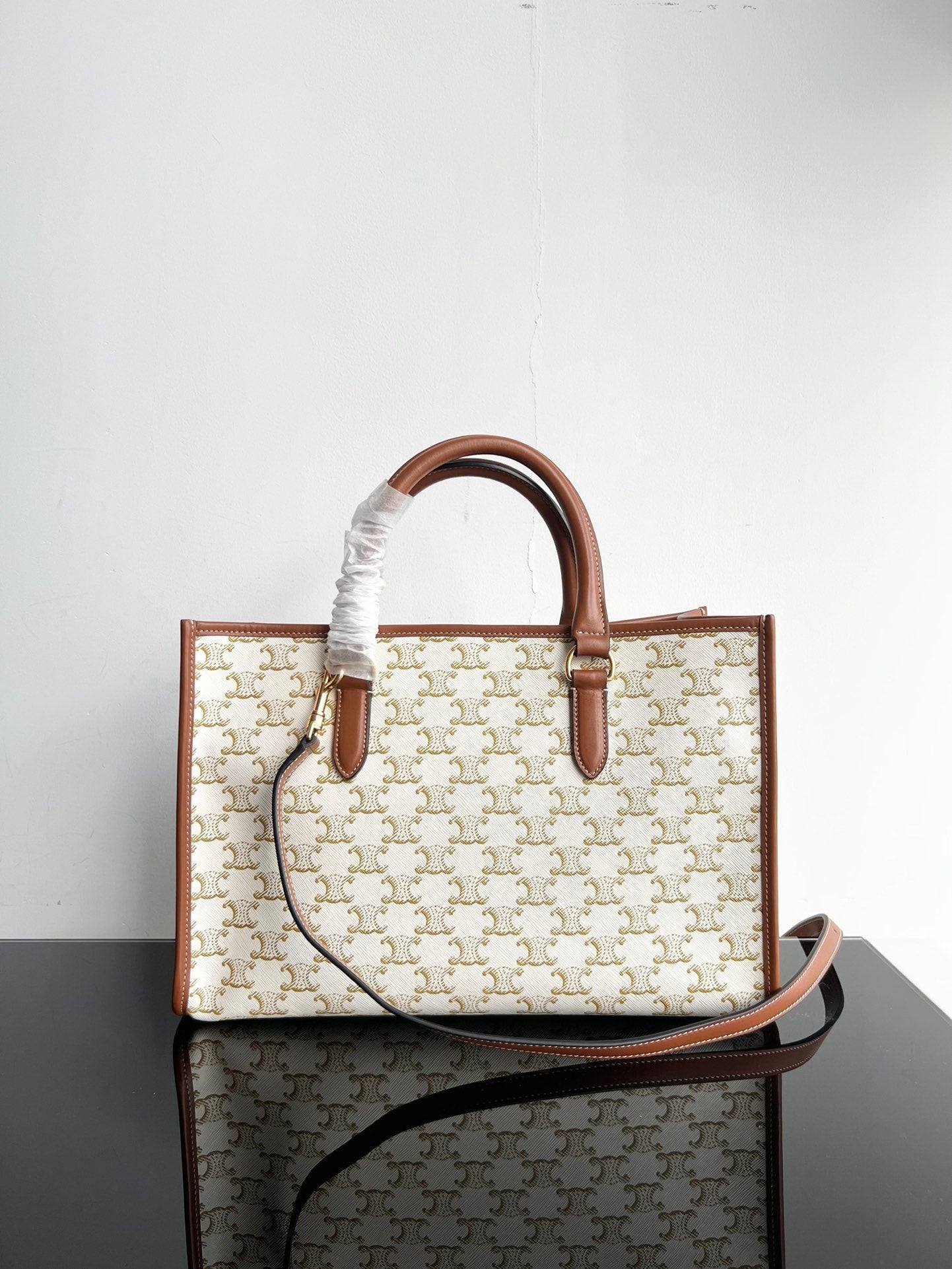 TRIPHOME CABAS 35 Weiß CREAM Kalbsleder TOTE