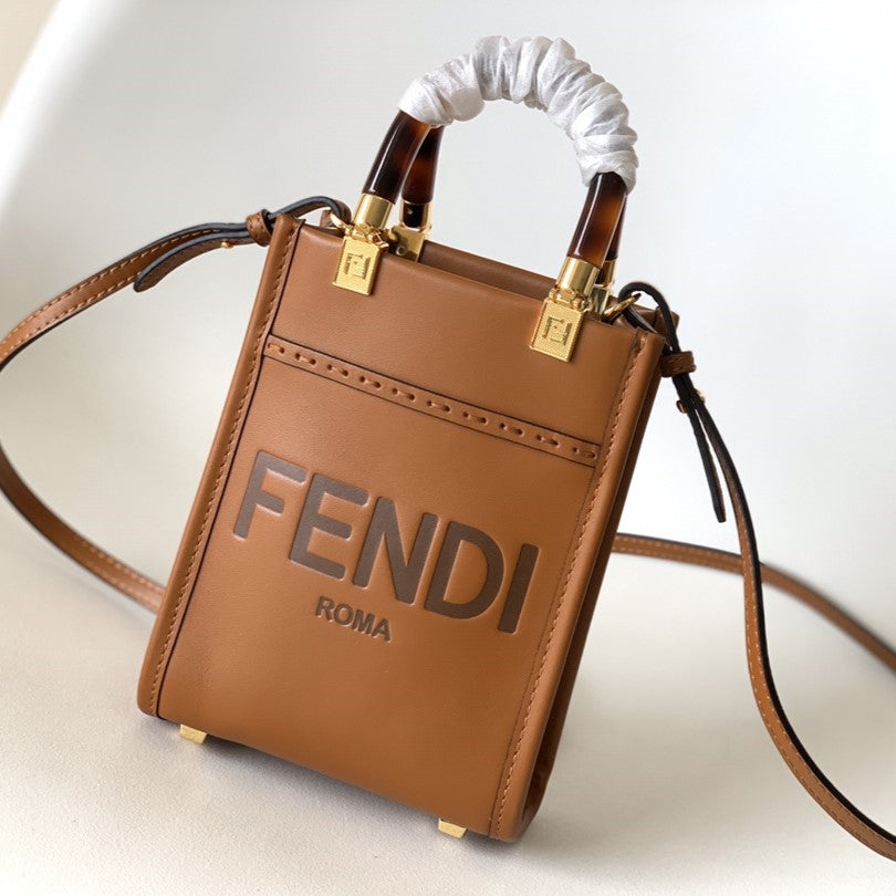 Fendi Sunshine tan bag – front view