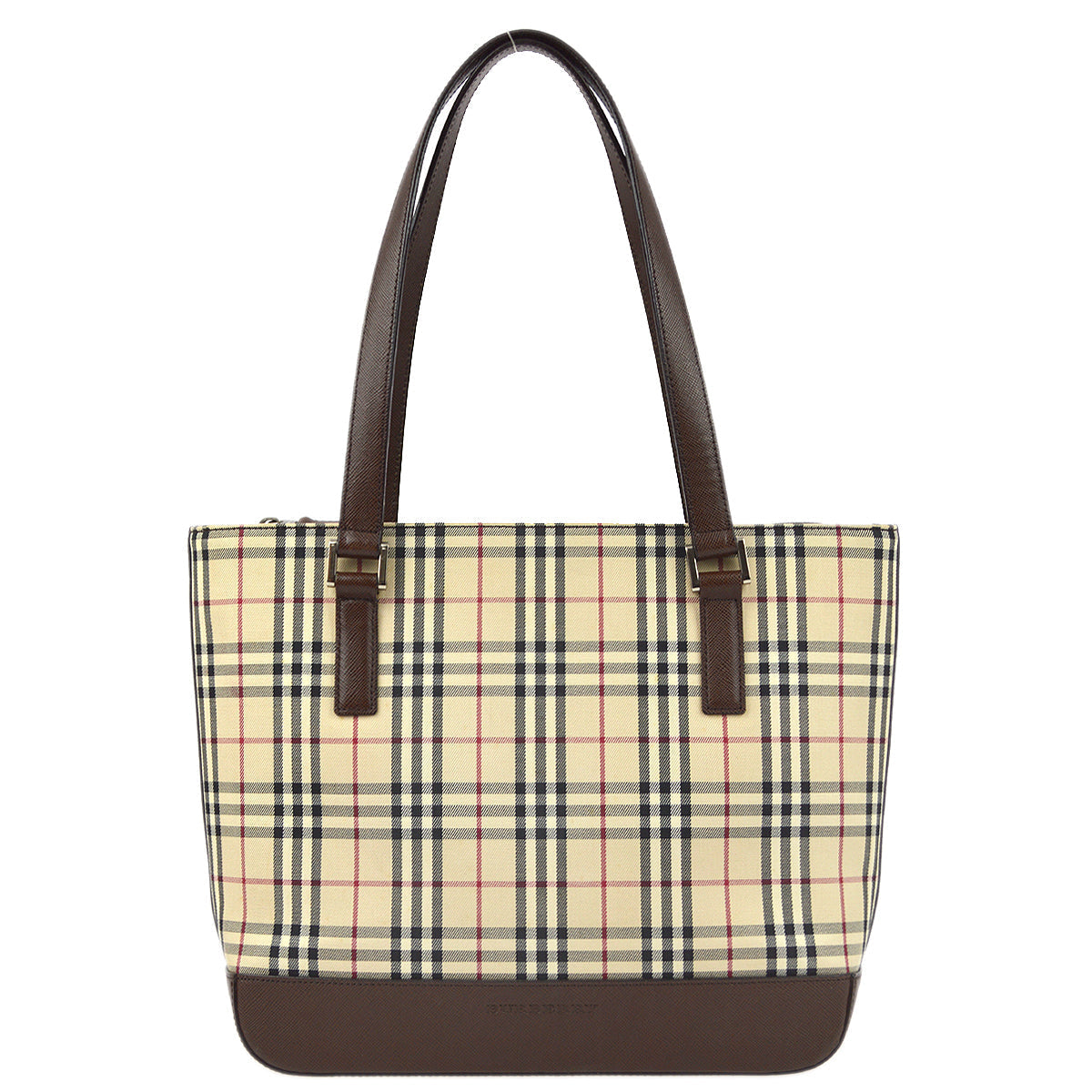 Burberry Beige Check Tote Schultertasche 182135