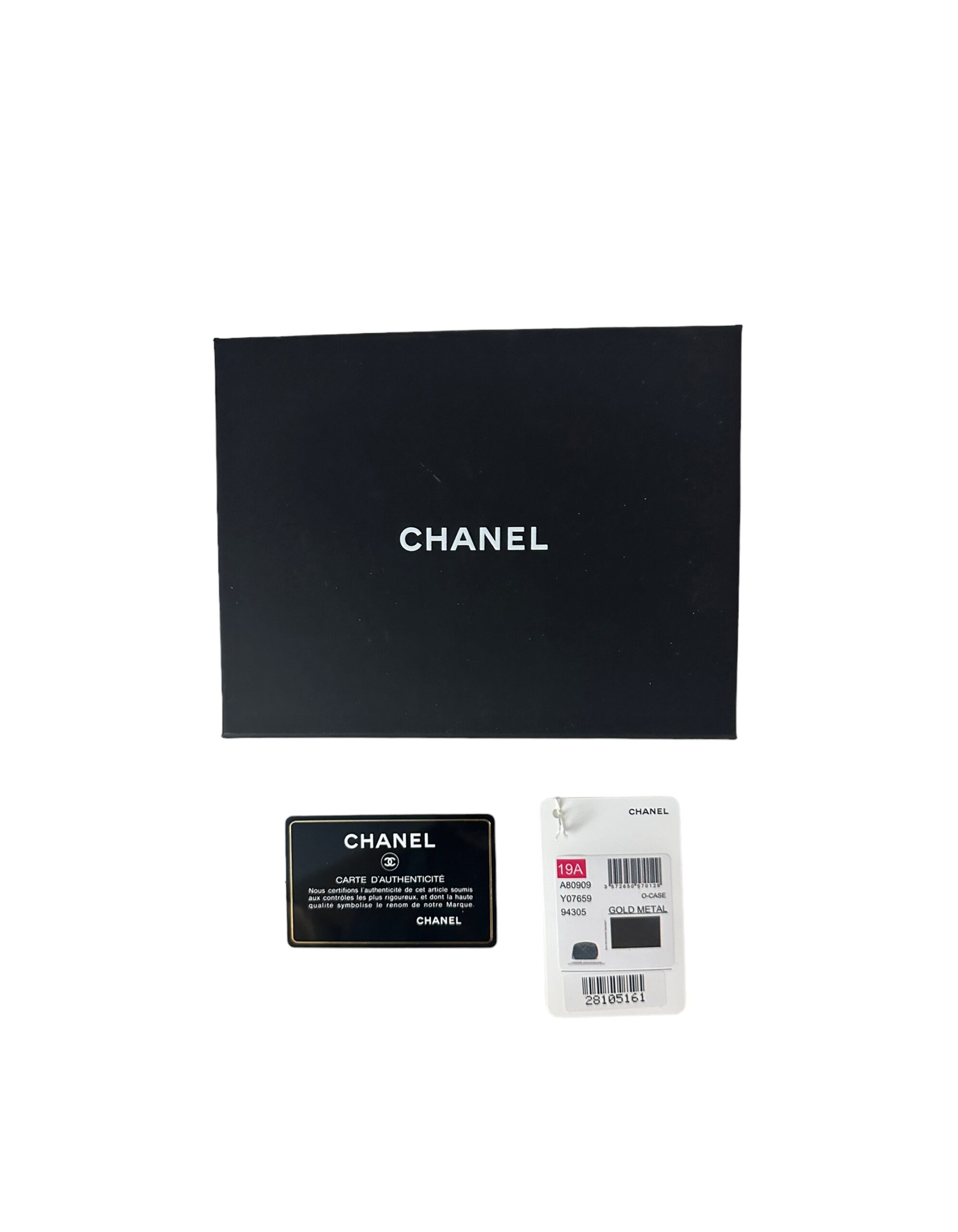Chanel Black Lambskin Leather Quilted O-Case Beutel Clutch