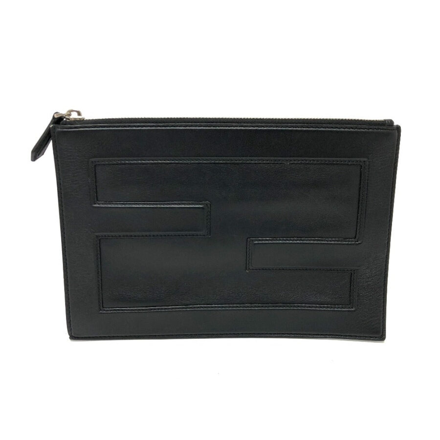 Fendi Clutch black bag – front view