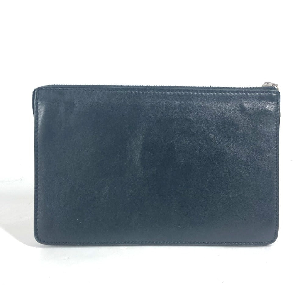 FENDI Clutch-Tasche Leder Schwarz Monster Bugs Herren