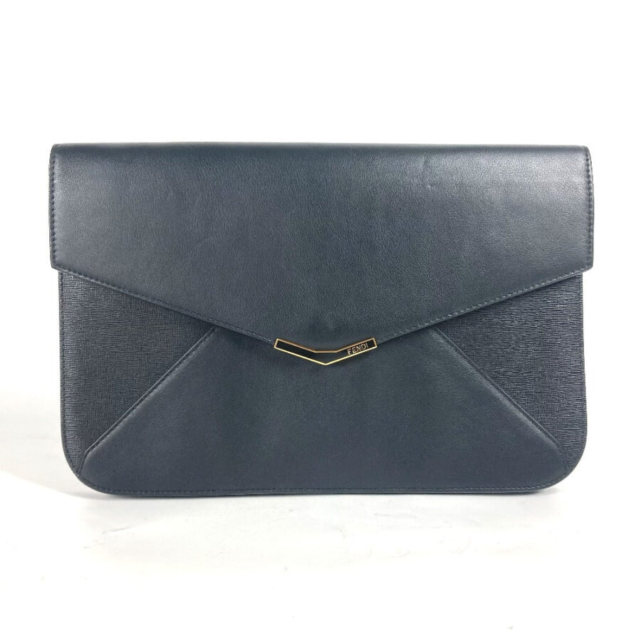 Fendi Clutch black bag – front view