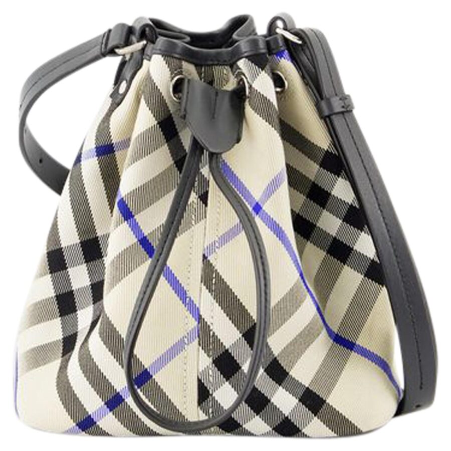 Burberry Bucket Bag Drawstring Closure Women White White Handbags | Studio Nafay