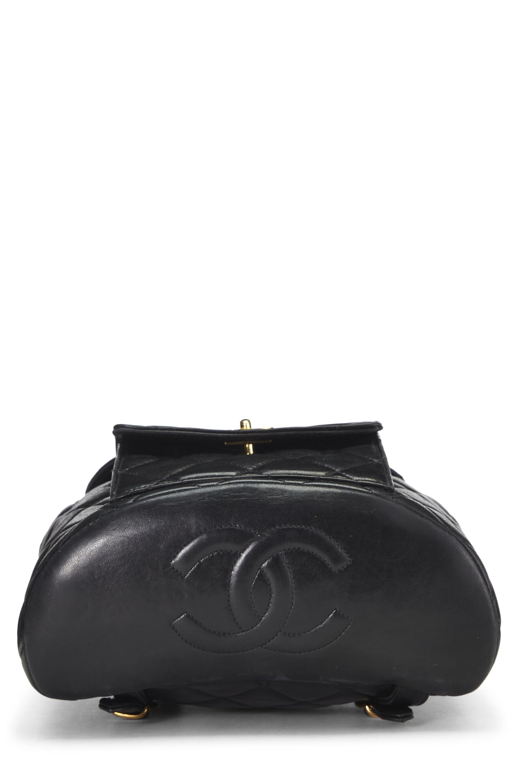 Chl, Schwarz Quilted Lambskin Classic Backpack, Schwarz