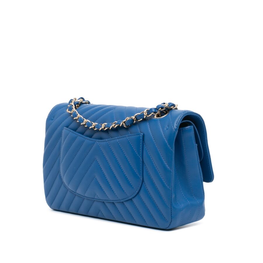 Chanel handbag blue – front view