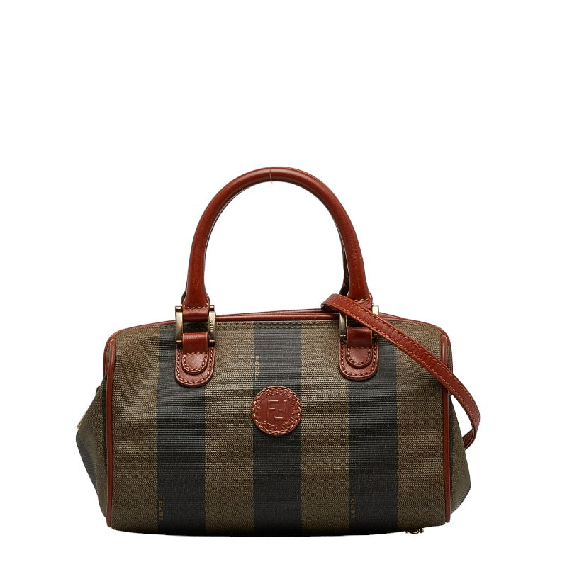 Fendi Mini Handtasche Umhängetaschen 2WAY Braun PVC Leder Damen