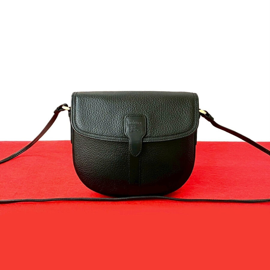 Burberrys Shadow Horse Logo Nova Check Leather Shoulder Bag | Studio Nafay