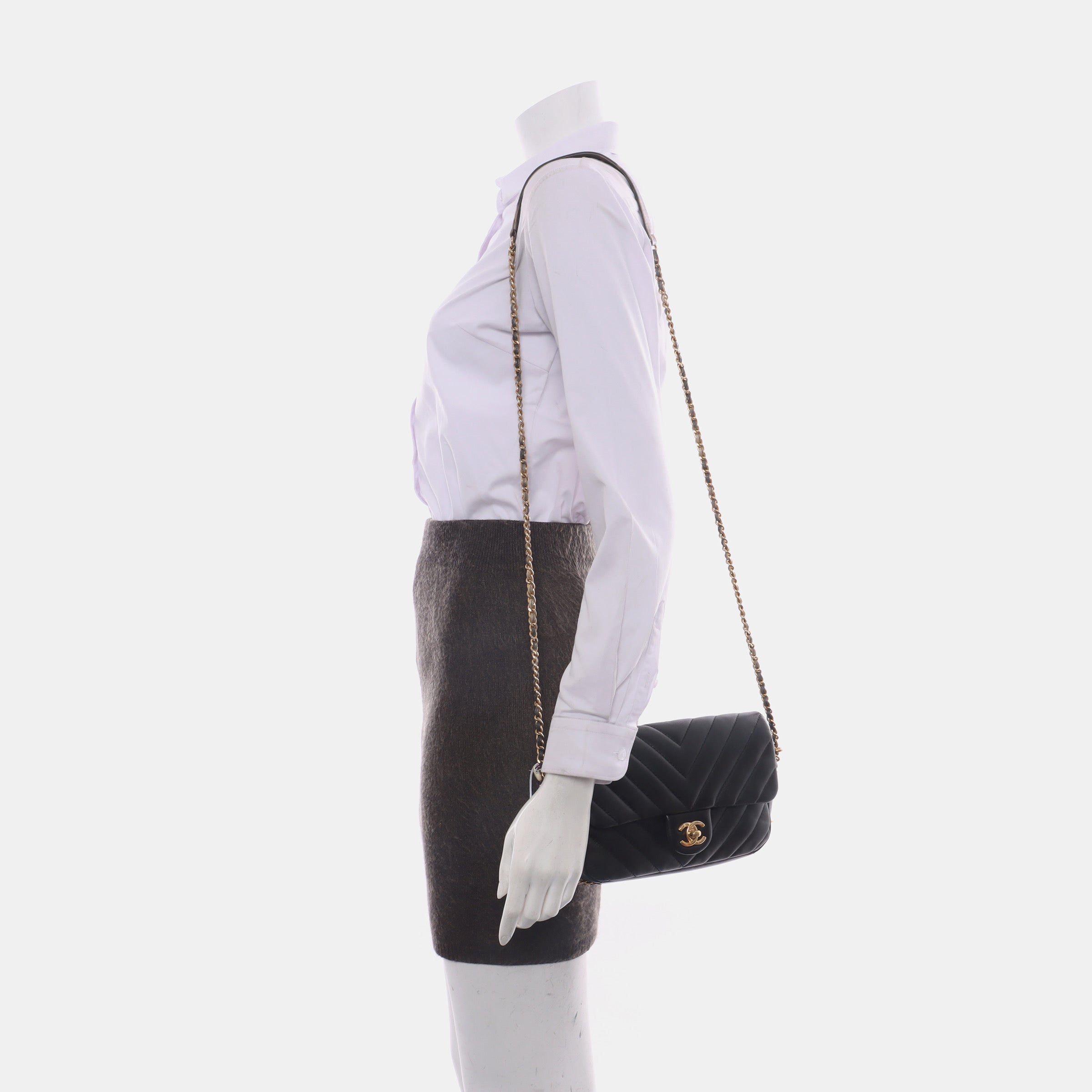 Chanel Classic Flap Mini Gesteppte Schwarze Umhängetasche