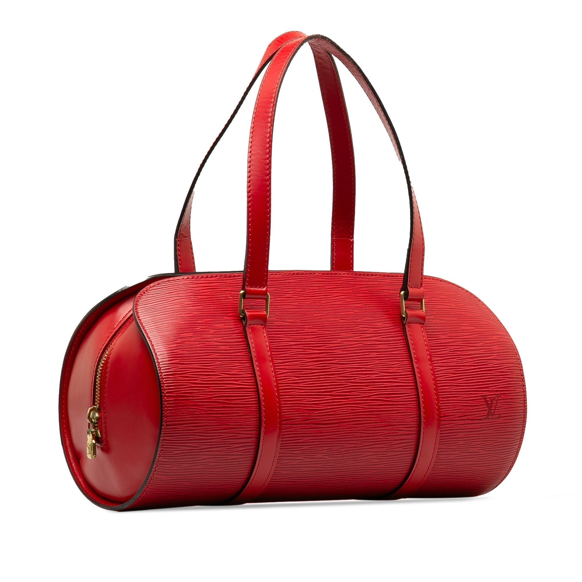 Rote Louis Vuitton Epi Soufflot Handtasche