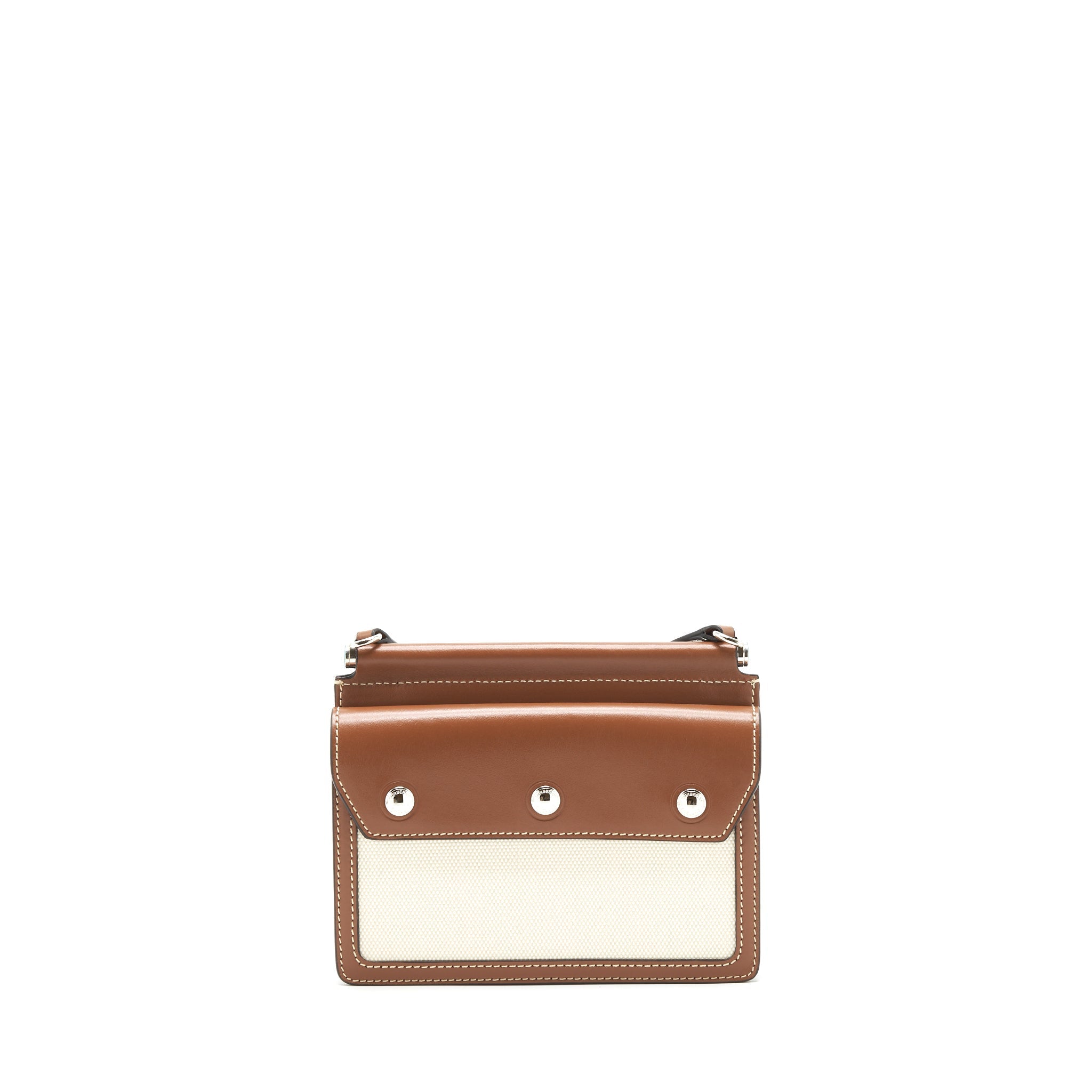 Burberry Canvas/ Leder Beige Mini Umhängetasche