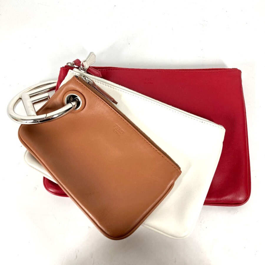 Fendi Clutch red bag – front view