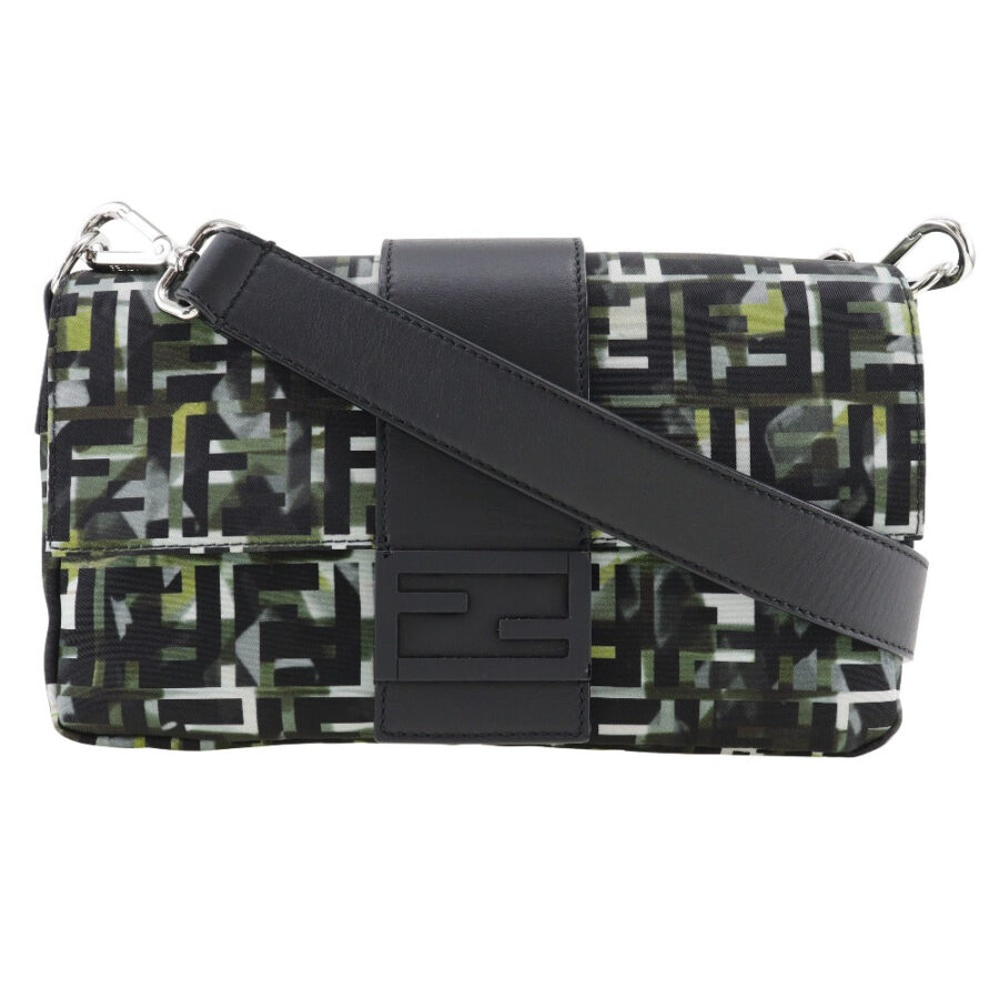 FENDI Shoulder Bag Nylon black Zucca Camouflage Pattern 3WAY Body Clutch Mamma Bucket mens(Unisex) | Studio Nafay