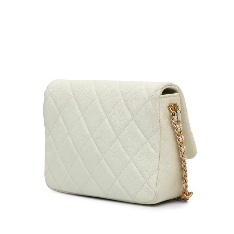 Chanel Crossbody white bag – front view