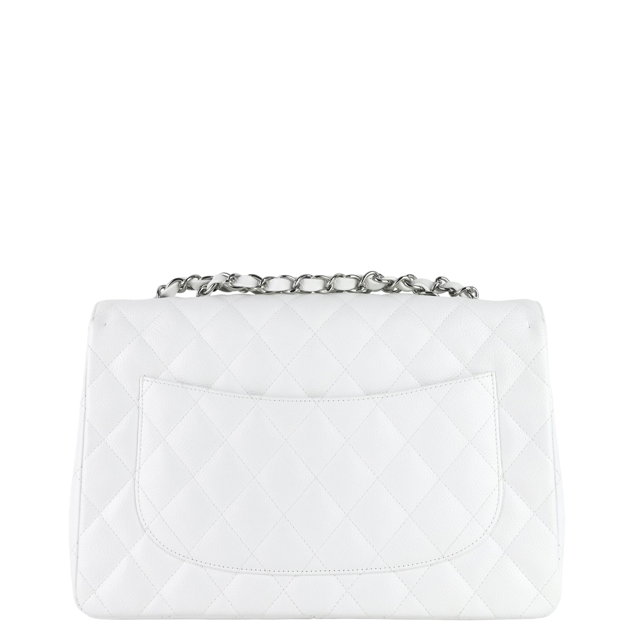 Classic Single Flap Groß Caviar Leder Bag
