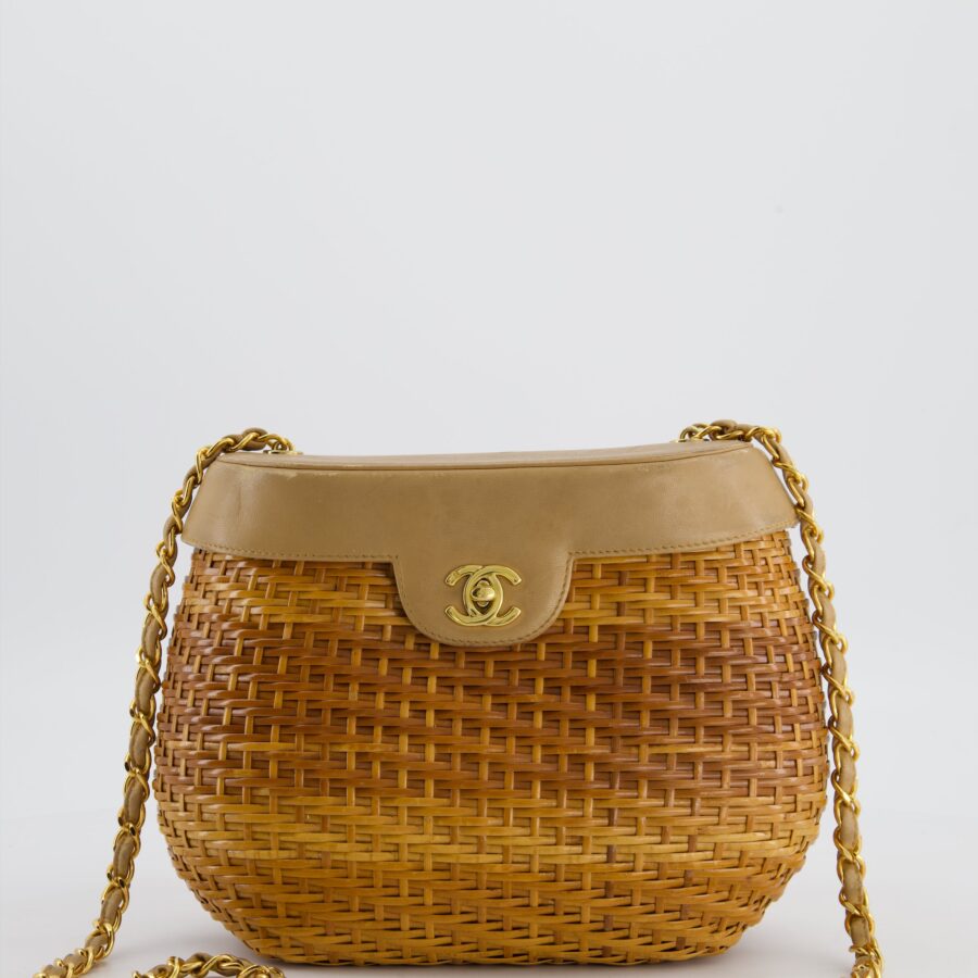 Chanel handbag gold – front view