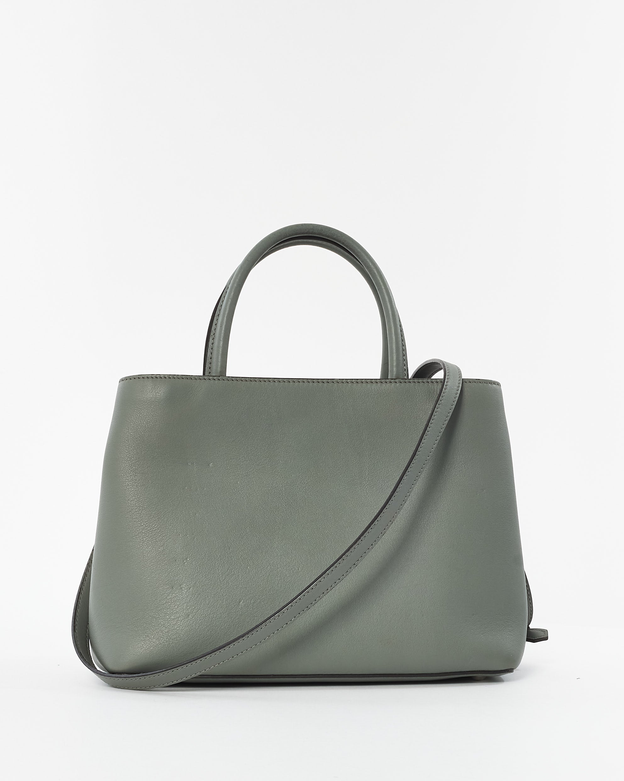 Fendi Grau Leder Small 2Jours Shopper