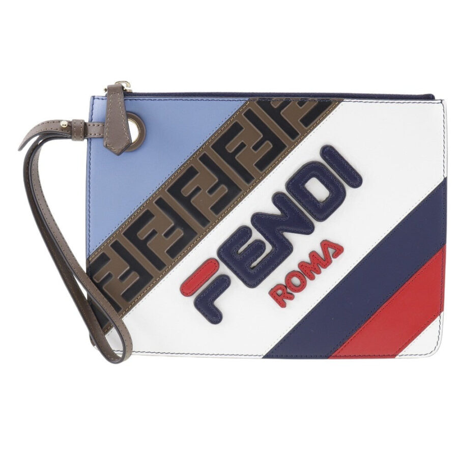 Fendi Clutch blue bag – front view