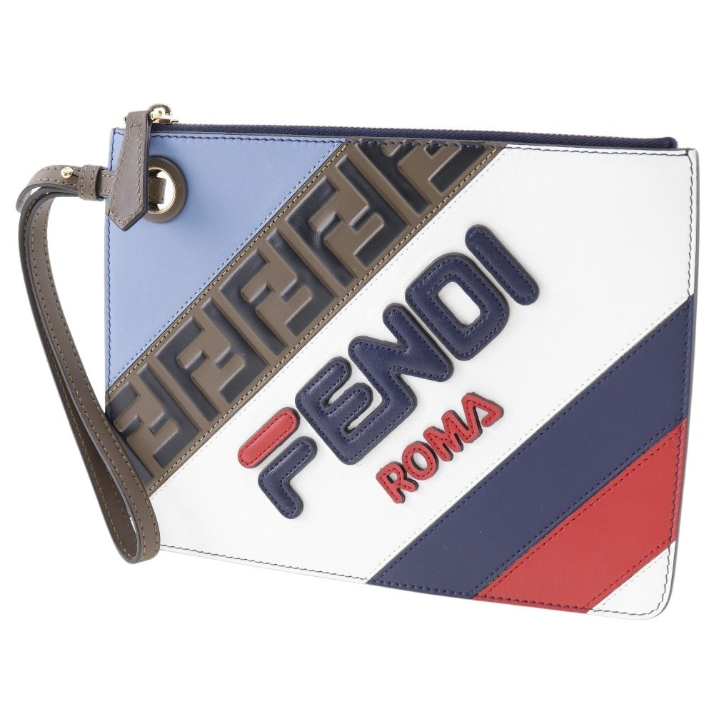 FENDI Clutch Leder Blau FILA Kollaboration Fendi Mania Unisex (Unisex)