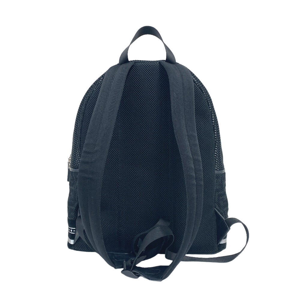 FENDI Polyester, Leder Rucksack schwarz Mesh Zucca Herren (Unisex)