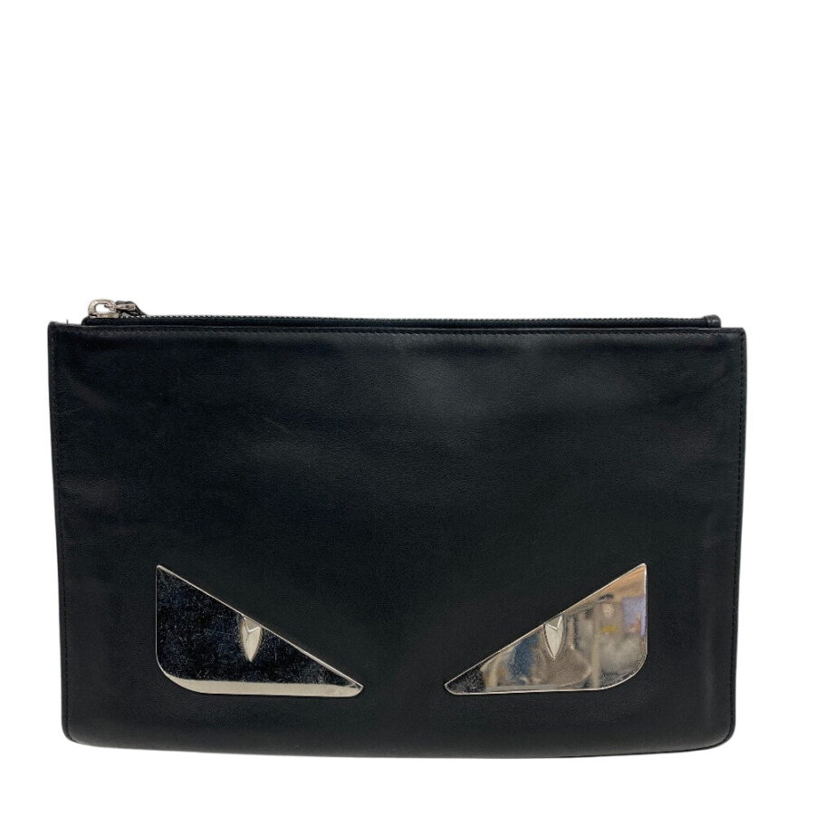Fendi Clutch black bag – front view