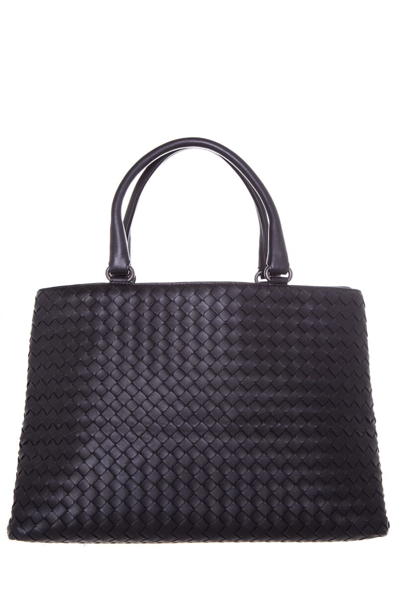 Bottega Veneta Schwarz Intrecciato Leder Handtasche