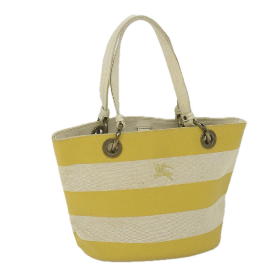 BURBERRY Blue Label Tote Bag Canvas Yellow Auth bs10173 | Studio Nafay