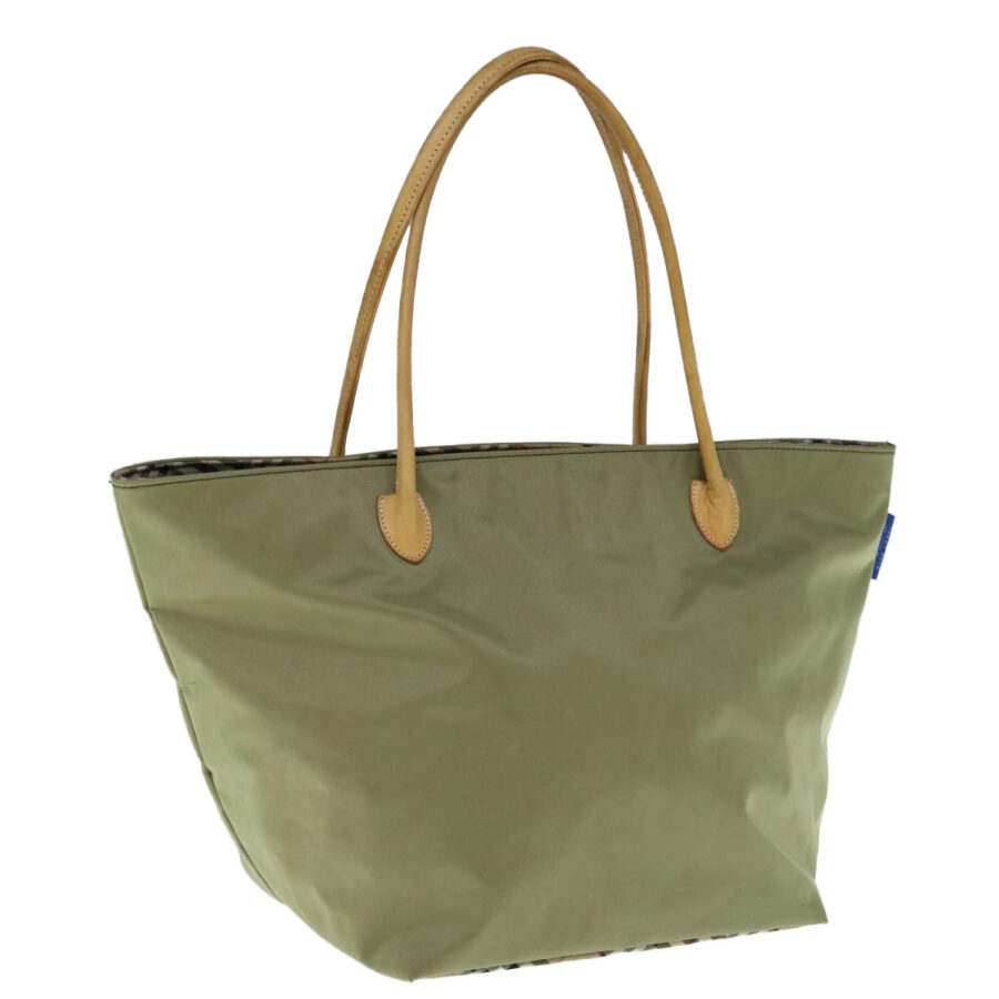 BURBERRYSs Blue Label Tote Bag Nylon Khaki Auth bs11303 | Studio Nafay