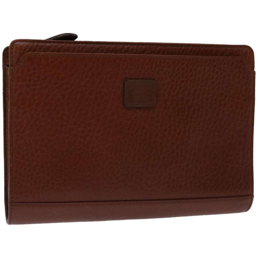 BURBERRYSs Clutch Bag Leather Brown Auth bs12180 | Studio Nafay