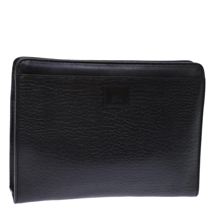 Burberry Clutch Bag Leather Black Auth bs14320 | Studio Nafay