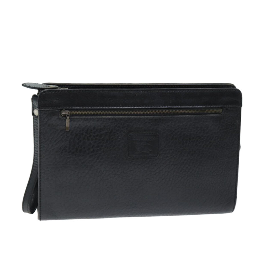 BURBERRYSs Clutch Bag Leather Black Auth bs14433 | Studio Nafay