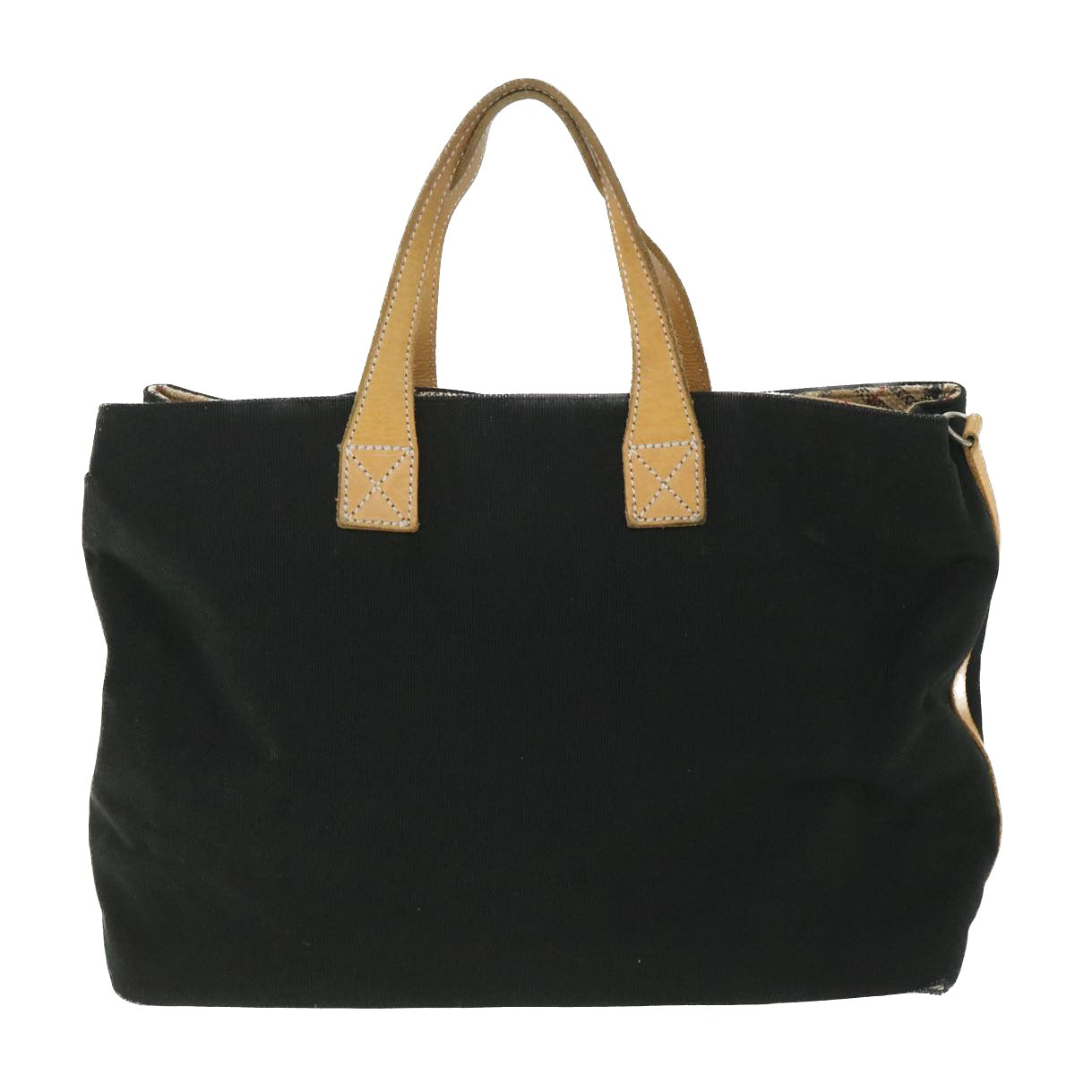 BURBERRYSs Blau Label Tragetasche Canvas Schwarz Auth bs9105