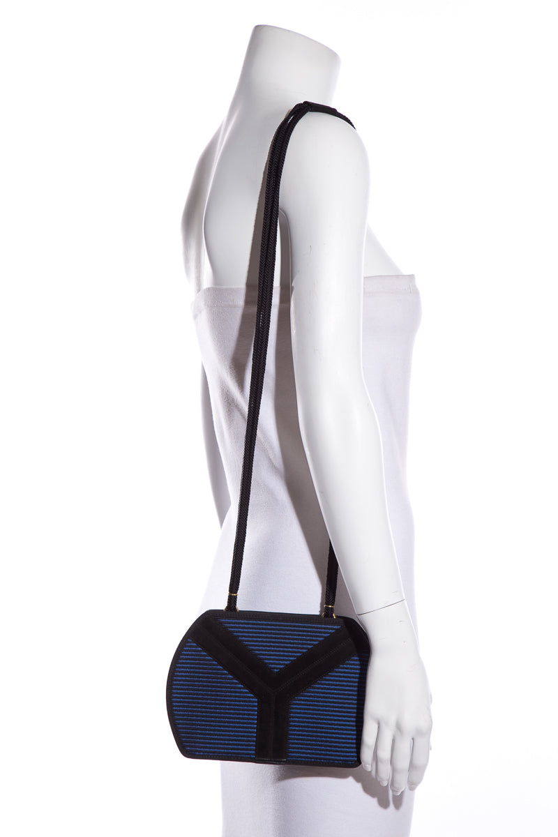 YSL Handtasche in Marineblau & Schwarz