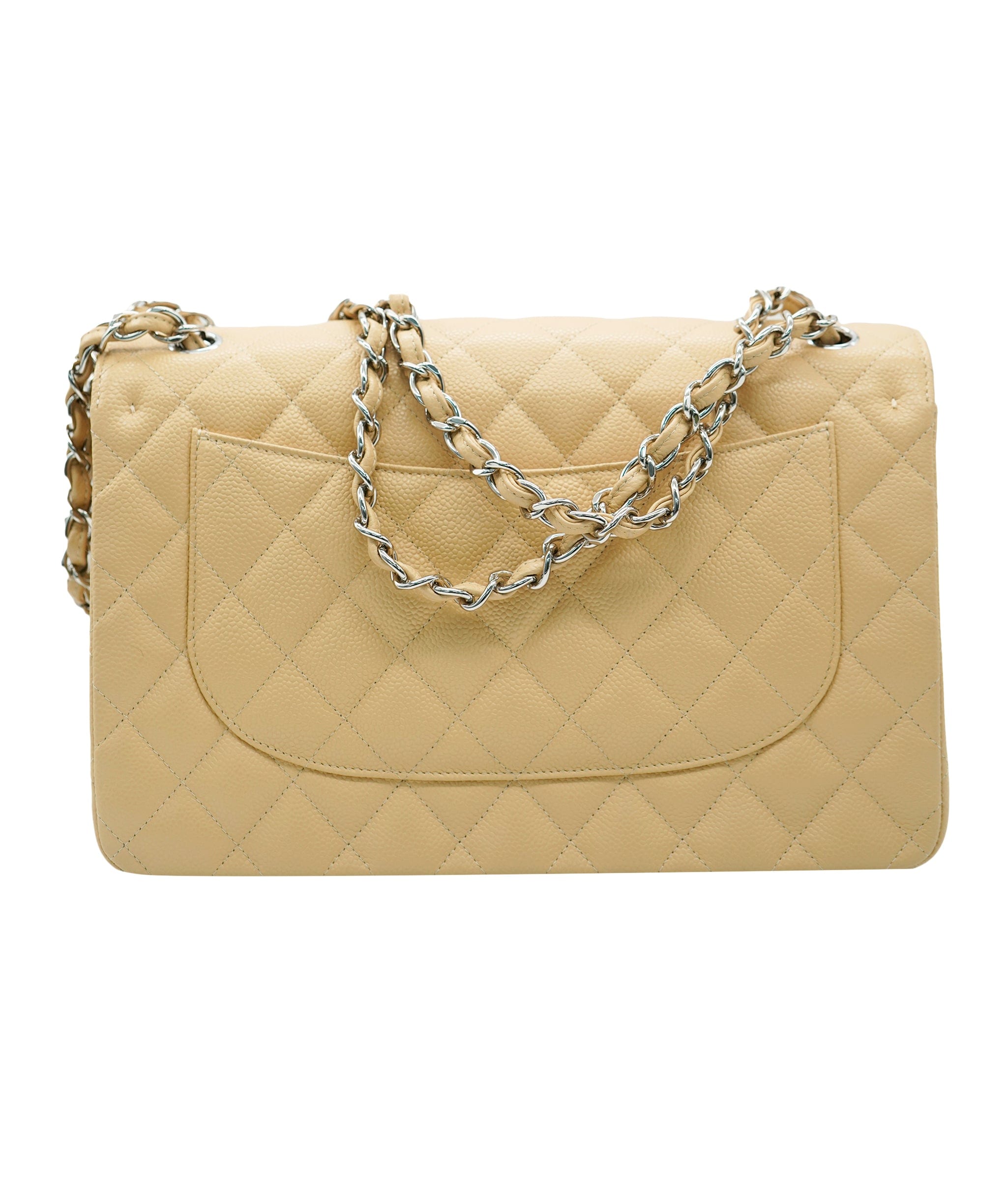 Chanel handbag beige – front view