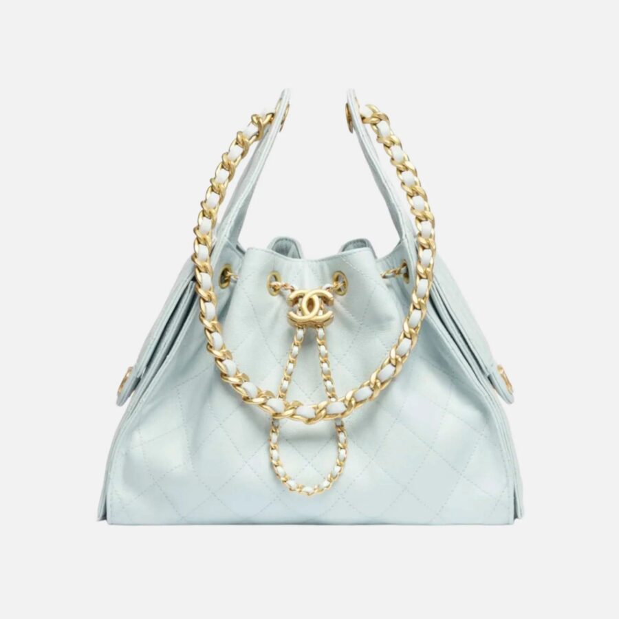 Chanel handbag blue – front view