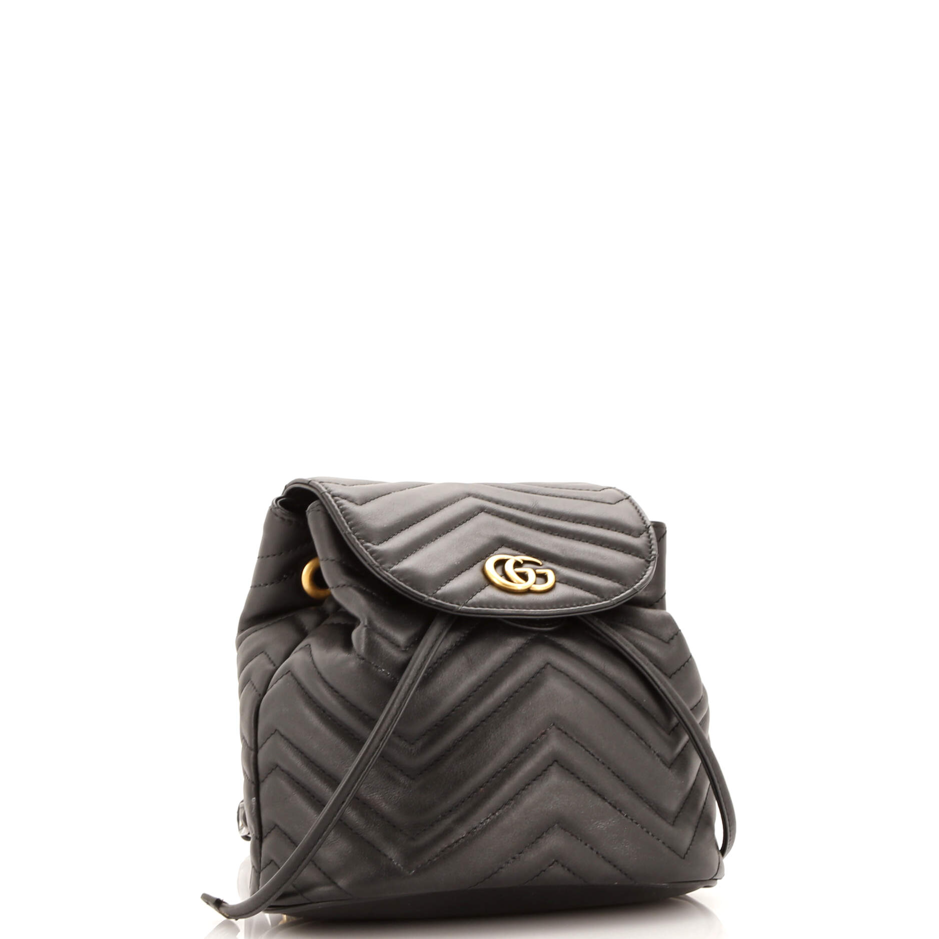 GG Marmont Drawstring Backpack Matelasse Leder Mini