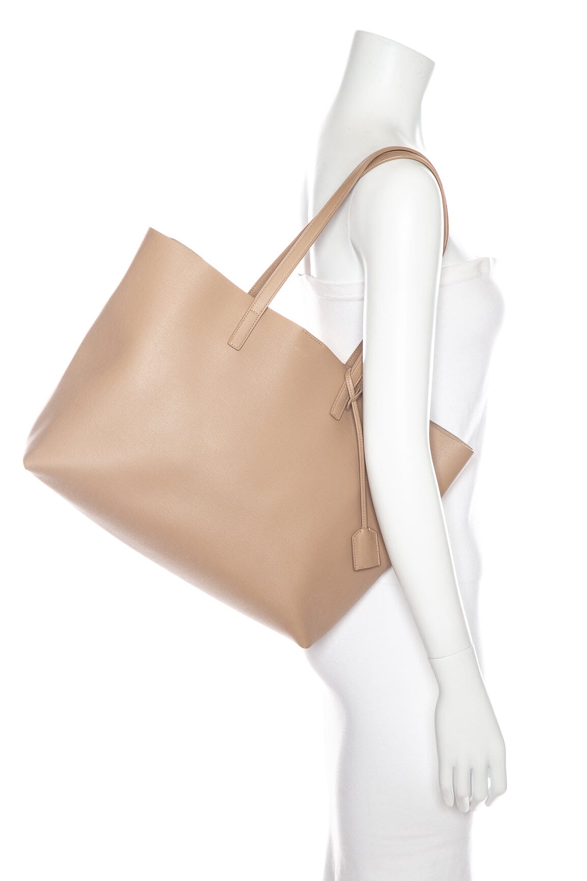 Saint Laurent East West Shopper in Hellbraun