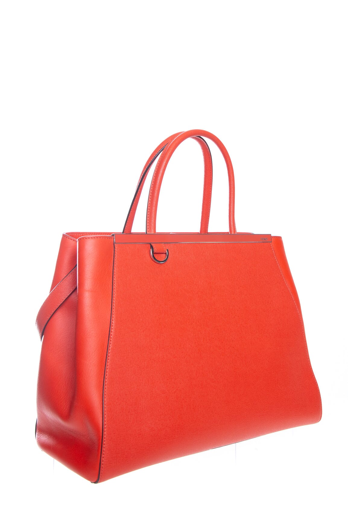 Fendi 2Jours Handtasche Leder Koralle