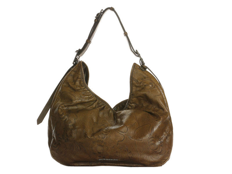 Burberry Brown Perforated Flowers Hobo | Studio Nafay